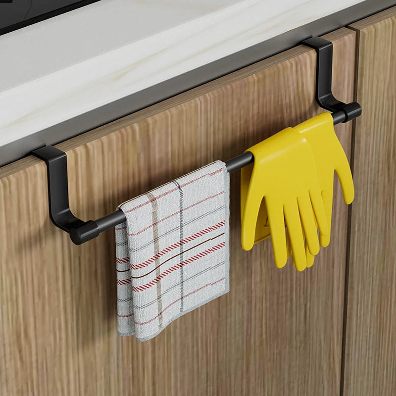 Kitchen Cabinet Towel Rack Space-saving Dishcloth Holder Home Qme