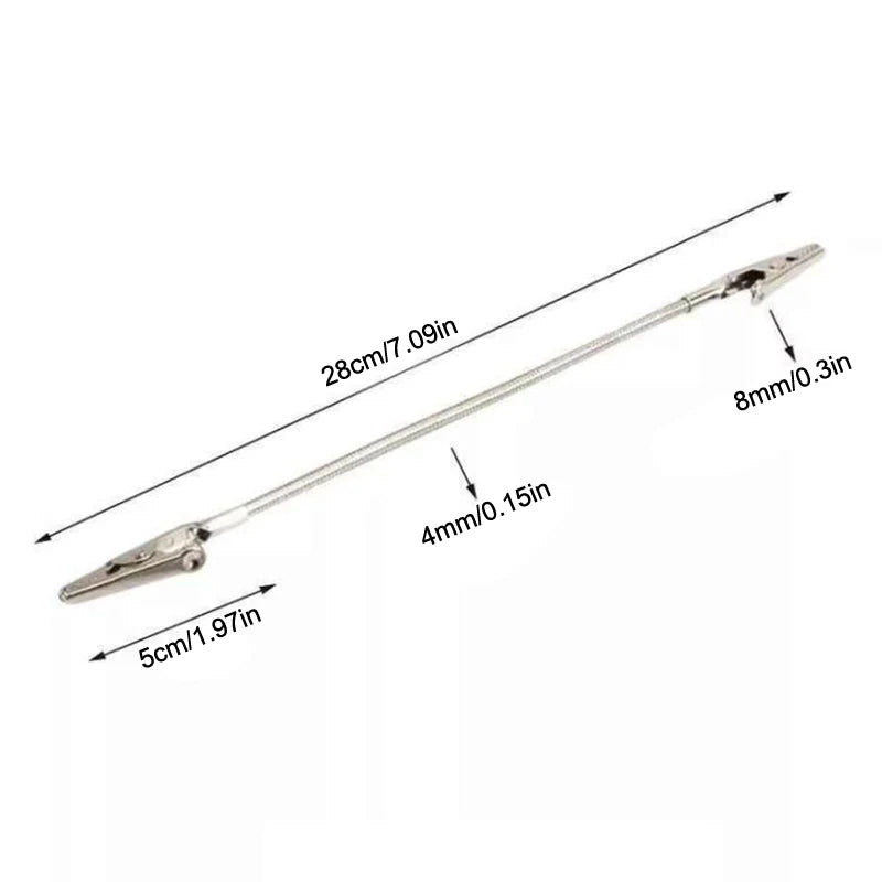 3pcs Double-ended Mosquito-repellent Incense Clip Universal Crocodile Clip Bracket Broken Incense Clip Extended Hose Qme 18cm