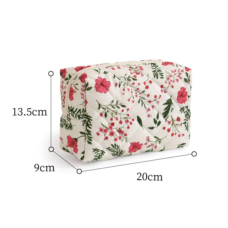 B Floral Printed Lipstick Storage Makeup Bag Women's Cosmetic Bag Beauty Organizer Case Travel Makeup Pouch Toiletry Organizer Qme Rose falling flowers