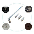 Rod Antenna 3.5mm Adapter FM Radio Antenna Replacement Telescopic Screw F Type Male Plug Connector AV Stereo Receiver Amplifier Qme Default Title