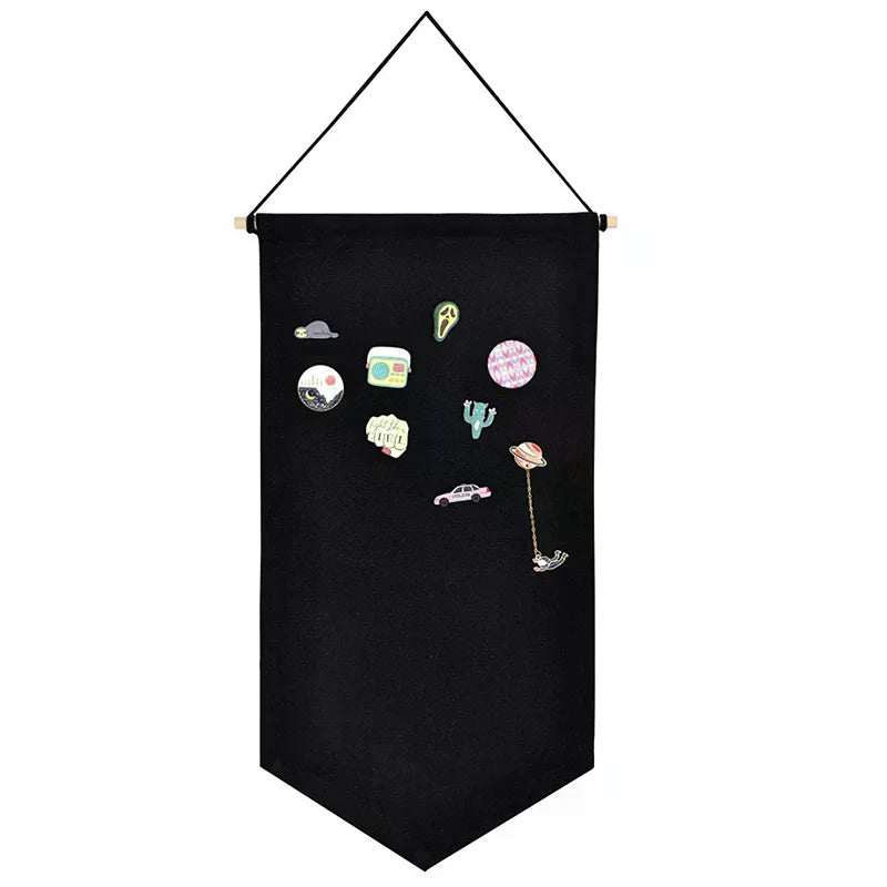 Nordic Blank Brooch Pin Badge Holder Hanging Cloth Organizer Display Qme