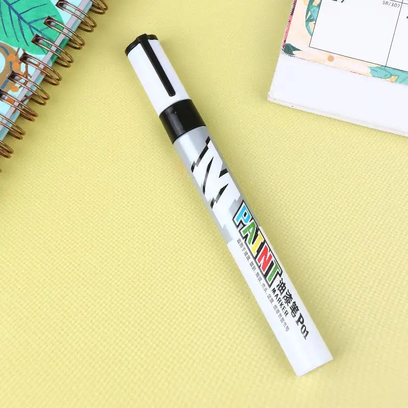 Waterproof Marker Paint Pen Vehicle Touch-up Tyre Oily Markers Quick Qme Black