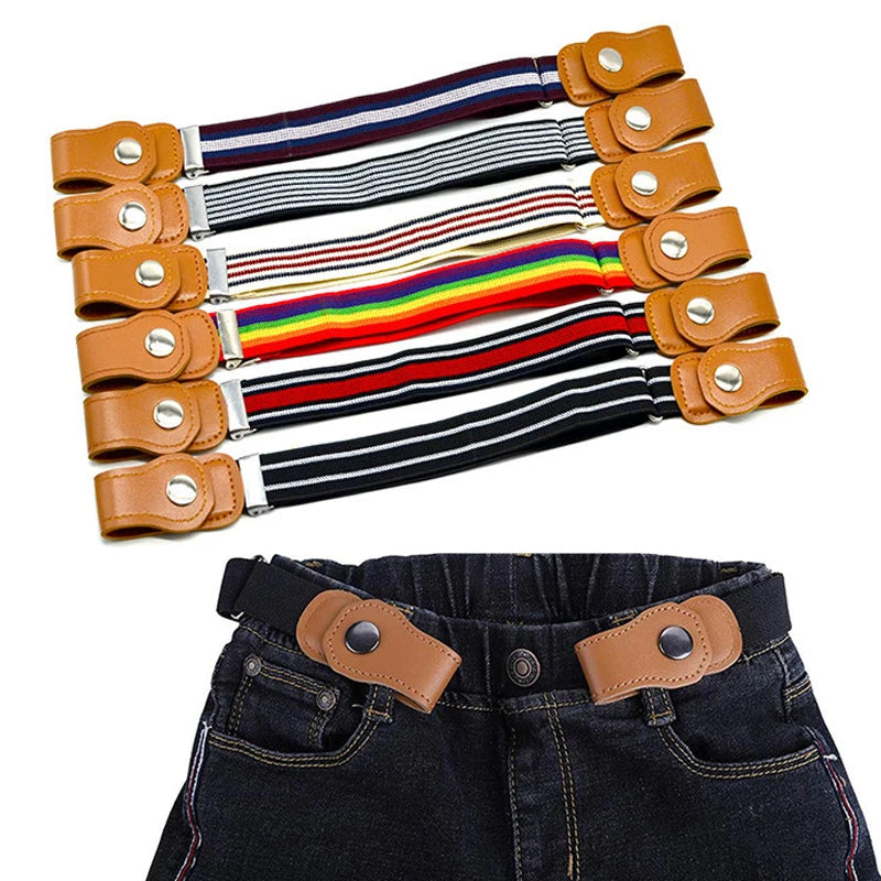 Belts Child Buckle-free Elastic Belt No Buckle Stretch Kids Toddlers Qme