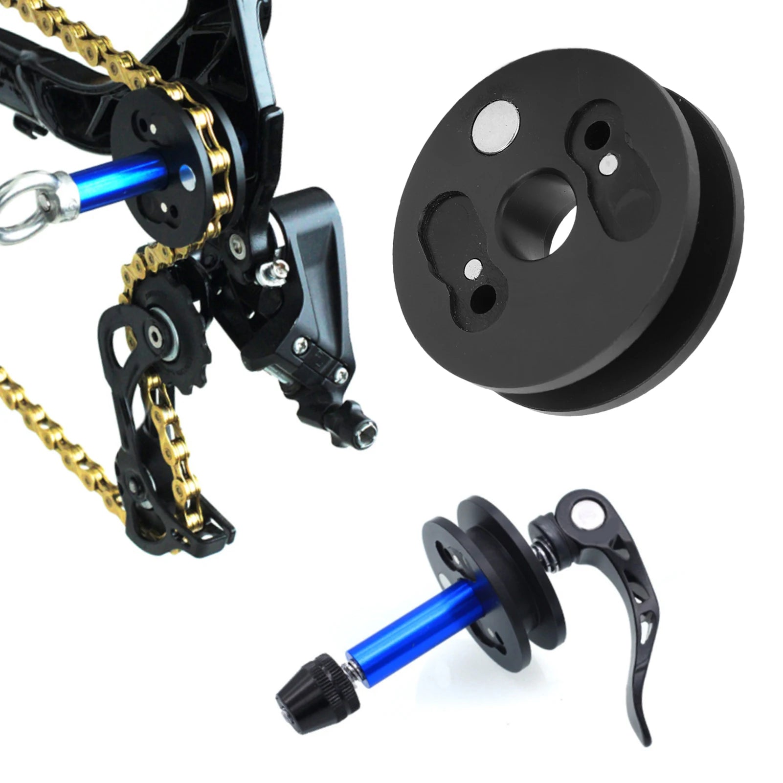 Cycling Chain Roller for Mountain Road Bike Hub Tensioner Cleaning Tool Cycling Chain Roller for Bike Hub Qme