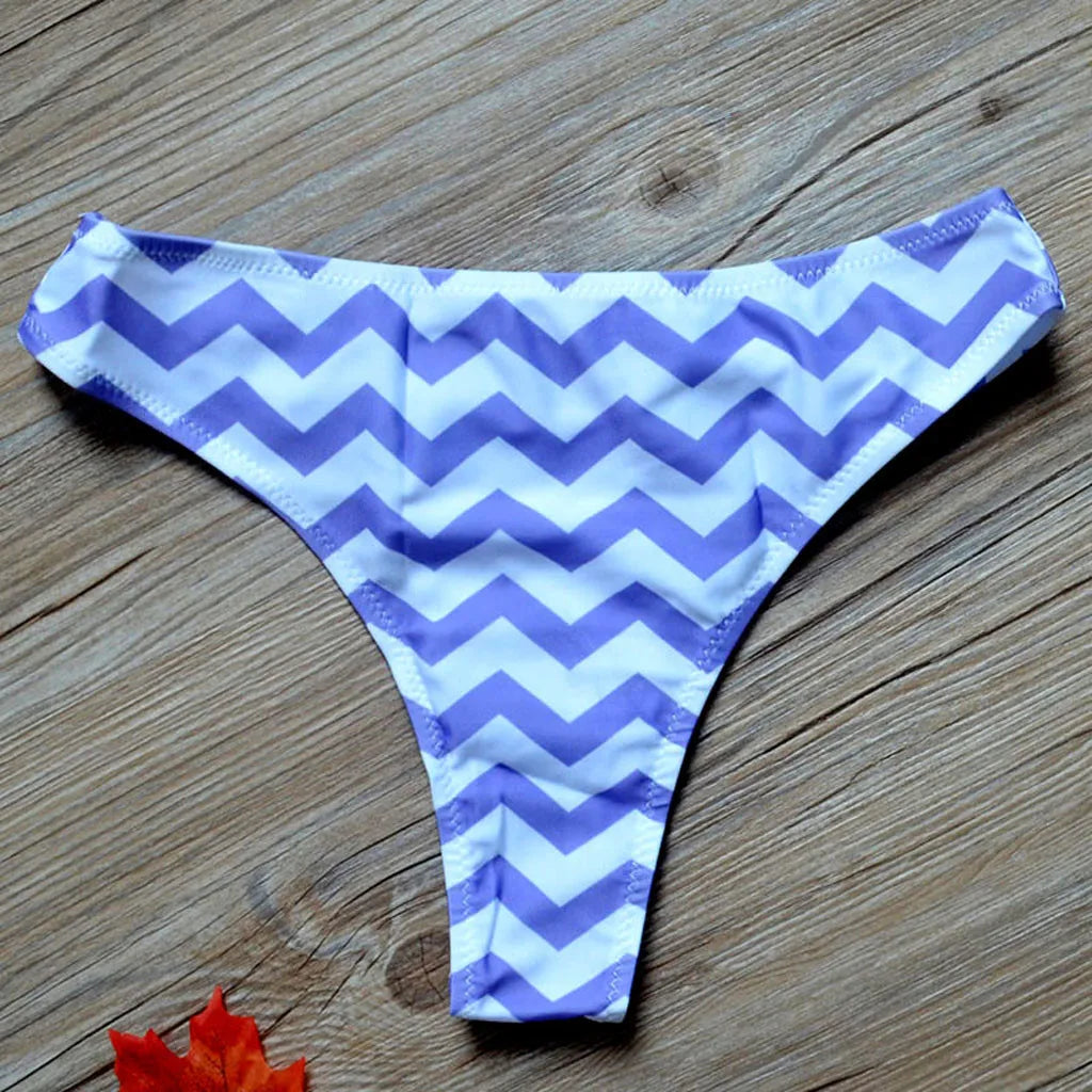 Newest Sexy Woman Bikini Printed Bathing Beach Wear Swimming Bikini Classic Cut Bottoms Biquini Swim Short Ladies Swimsuit Qme