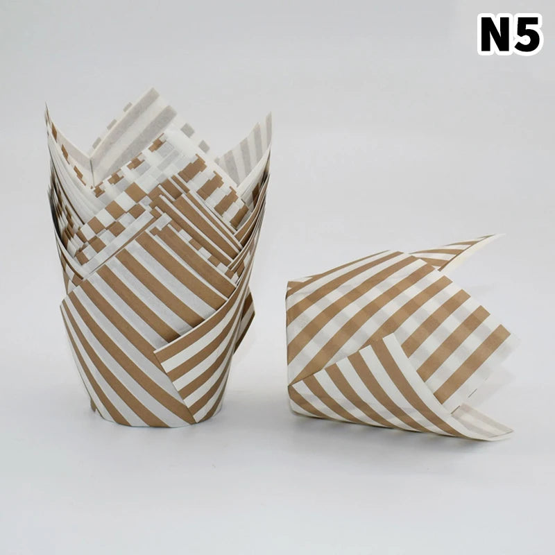 CC1150pcs Sets Tulip Muffin Cupcake Paper Cups Oilproof Cupcakes Qme N5