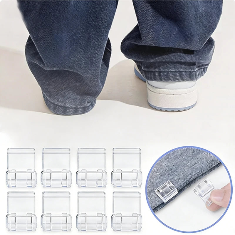 4~10PCS Invisible Leg Shortening Clip, Non-Slip Pants Edge Clip, Quick Fix Hem Clip, Hidden Pants Adjuster, Sewing Accessories Qme 10pcs