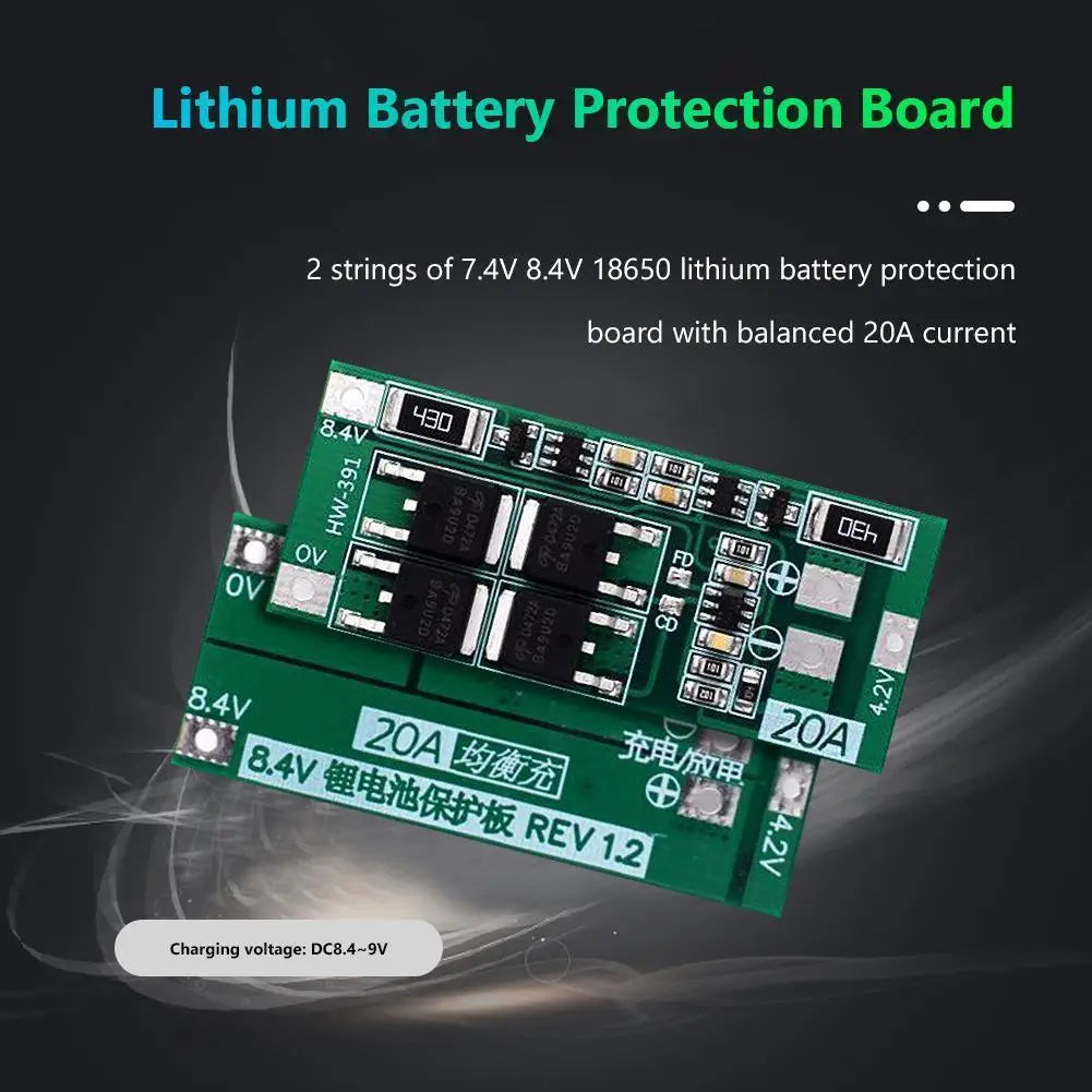 Charging Board Charger Module HW-391 2S 20A Lithium Battery Protection Board 18650 BMS Board Module Balance Qme