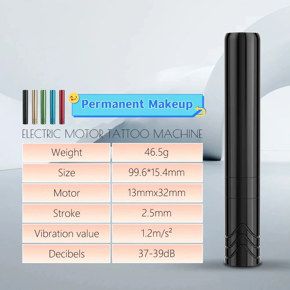 New MINI Rotary Permanent Makeup Tattoo Machine PMU Microblading Pen Portable Powerful Motor 2.5mm Stroke Supply Qme