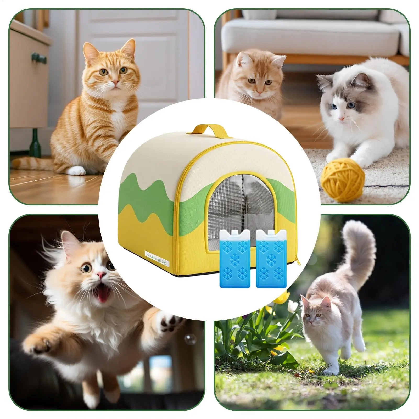 Cooling Cat House Summer Puppy Nest Cool Down Puppy Nest For Pet Parents Trainers Animal Lovers Apartment Home Office Bedroom Qme