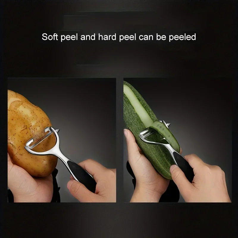 1pc Premium Y-Shaped Metal Peeler - Straight Edge Vegetable & Fruit Peeler for Potatoes, and More - Durable Kitchen Gadget Tool Qme