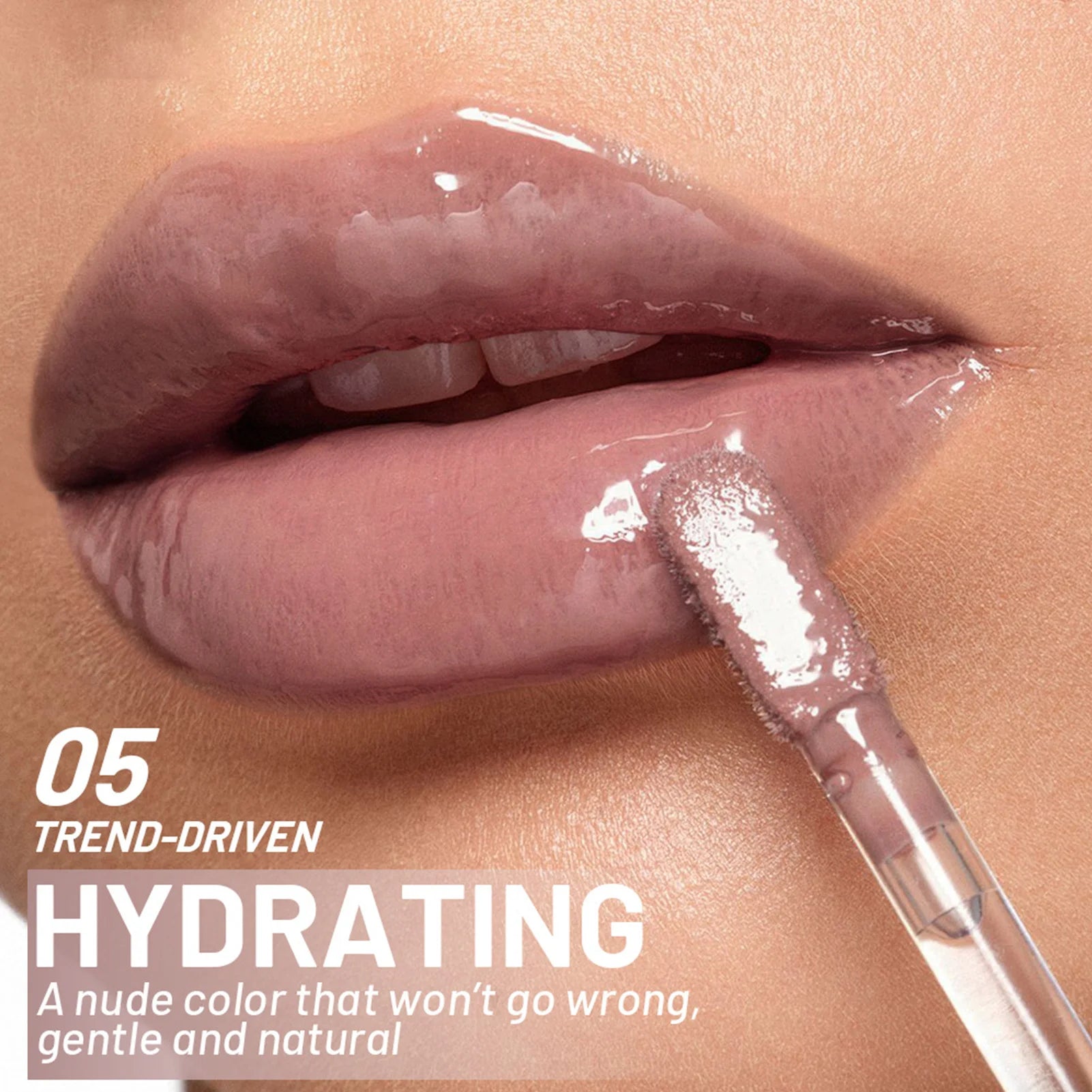 Jelly Lip Glaze Transparent Glass Oil Lightweight Non-stick Gloss Qme