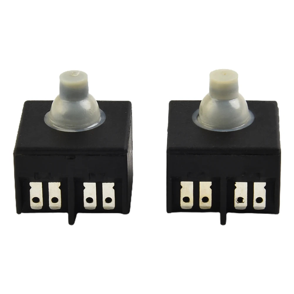 2PCS Angle Grinder Switch Black Plastic Casing Push Button Switch 250V 6A Replacement 100mm Angle Grinder Broken Accessories Qme A
