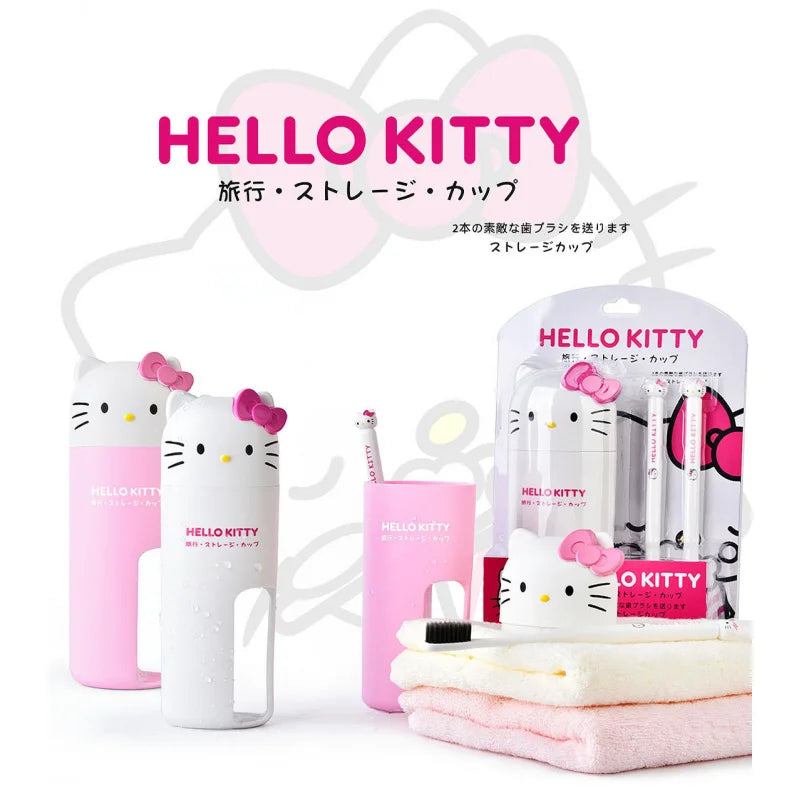 Kuroomi Travel Toothbrush Cute Travel Toiletry Set Toothbrush Cup for Travel and Business Trips Qme