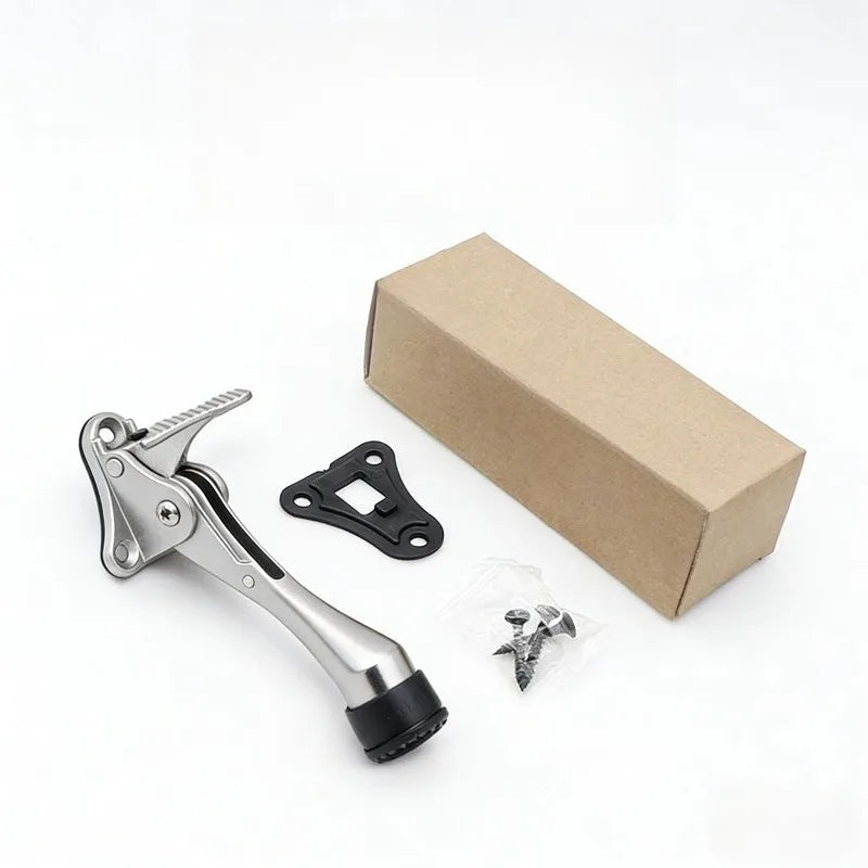 Heavy Duty Zinc Alloy Door Stopper Non Slip Rubber Tip Mute Silent Qme