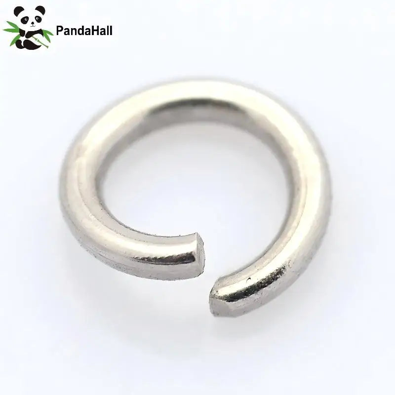 PandaHall 2000pcs Tarnish Resistant 304 Stainless Steel Open Jump Rings, Round,9x1.2mm, 17 Gauge, Inner Diameter: 6.6mm Qme Default Title