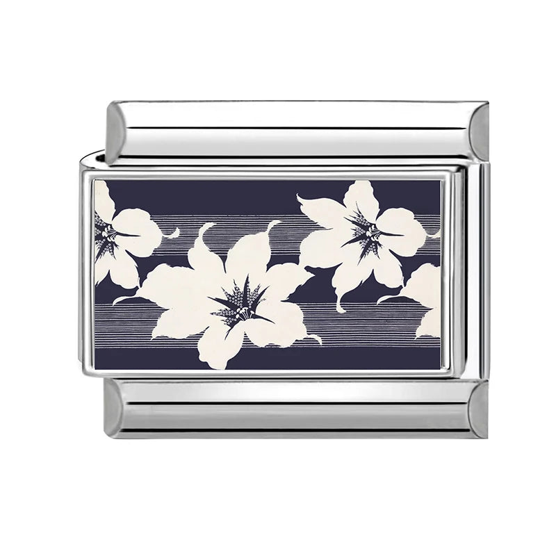 2026 Creative Colorful Pattern Sun Daisy Piano Red Poker Italian Charm Links Fit 9mm Stainless Steel Bracelet DIY Making Jewelry Qme Style 25