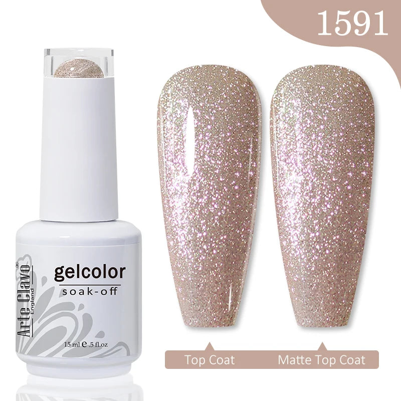 Arte Clavo Gel Nail Polishes Pink Nude Hybrid Lak Manicure Qme 1591