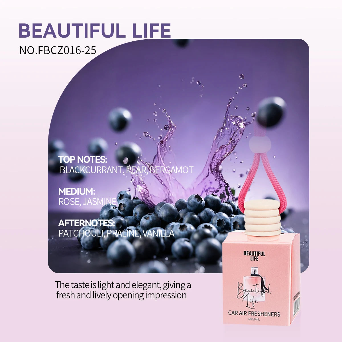Car Air Fresh Fragrance Lasting Natural Flower Perfume Diffuser Mild Qme BEAUTIFUL LIFE