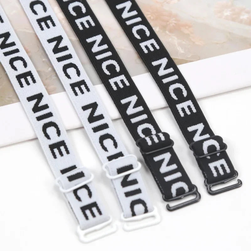 Adjustable Elastic Bra Double Shoulder Strap Women Girls Replacement Sports Bralette Underwear Shoulder Belt Hook Accessories Qme