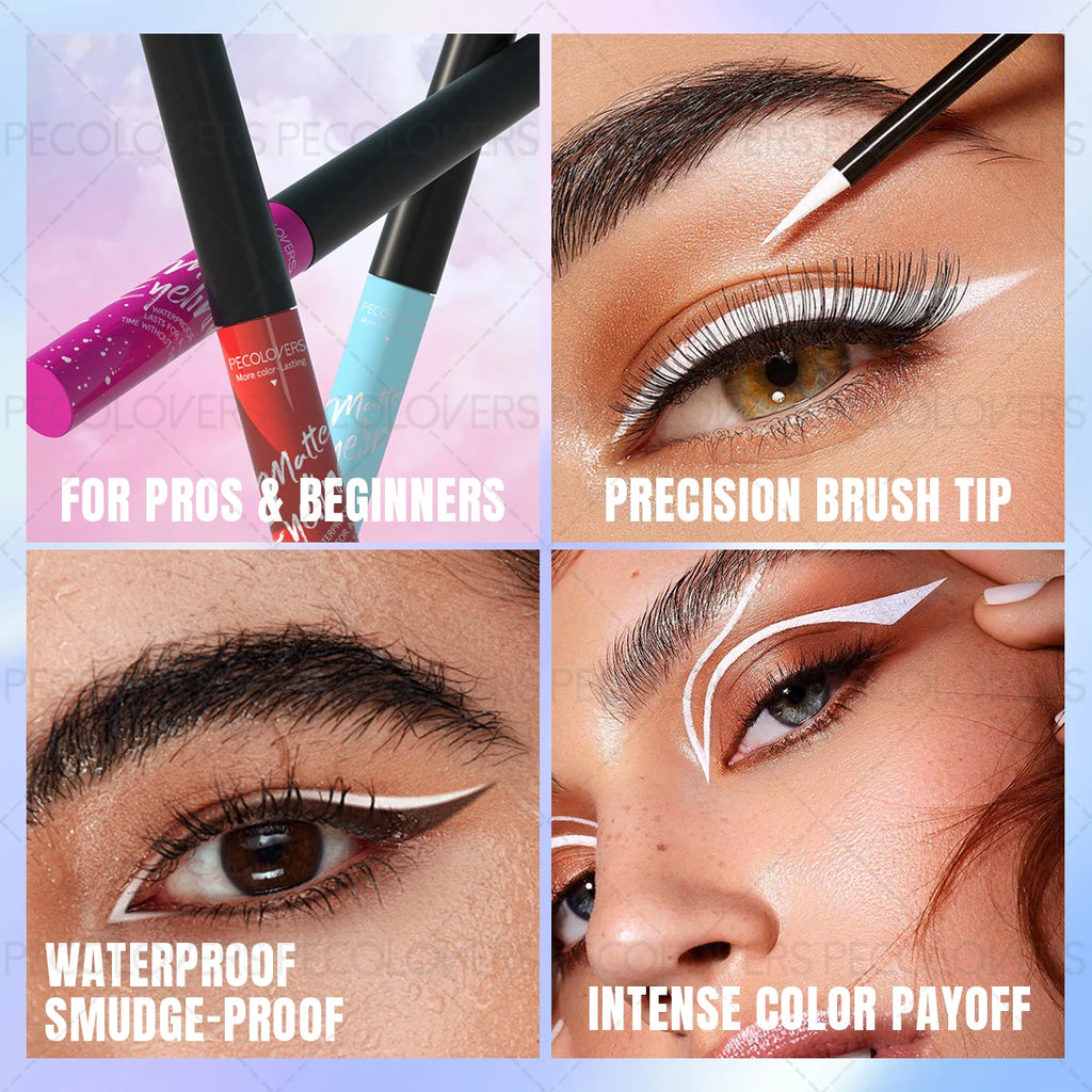 Colored Matte Dip Liquid Eyeliner Rendering Eye Line Klein Blue Qme