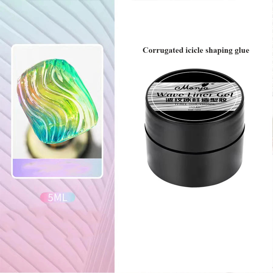 5 3D Clear Nail Gel Art Mirror Powder Create Metallic Qme