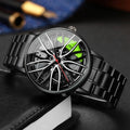 1pcsTrendy Fully Automatic Quartz Movement Men's Watch Wheel Non Mechanical Watch Fashion Men's Watch Qme Yellow