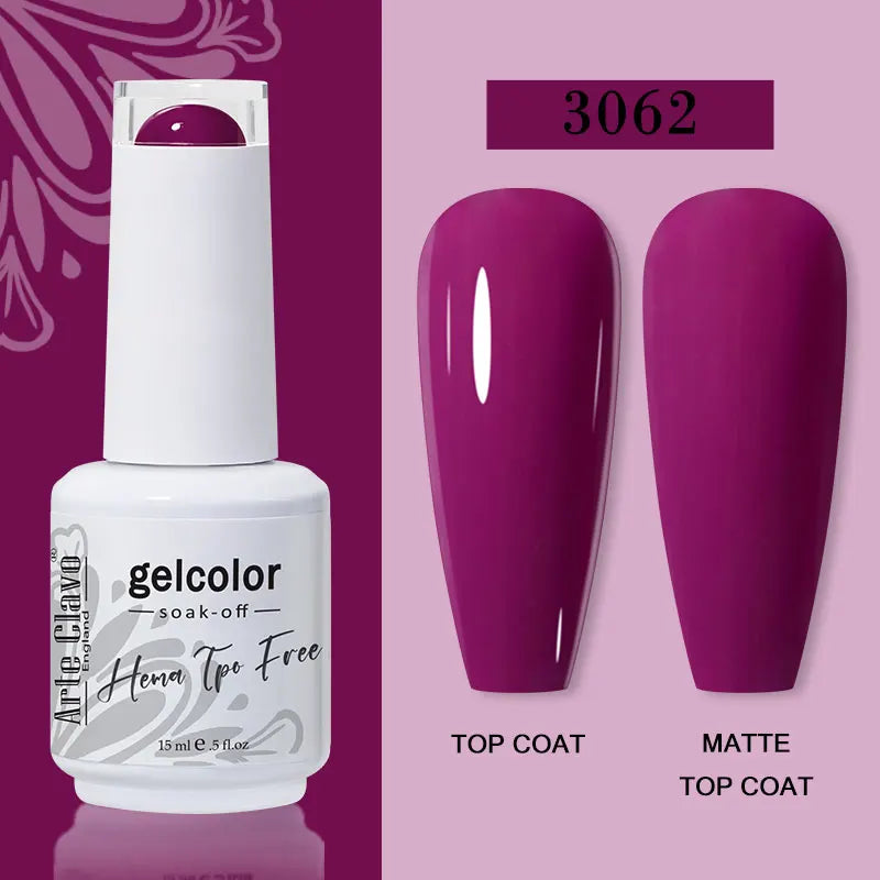 Arte Clavo Jelly Transparent Gel Nail Polish Summer Nude Pink Semi Qme 3062