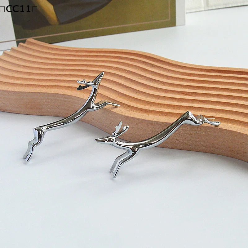 Metal Cutlery Rack Deer-shaped Chopstick Rest Zinc Alloy Tableware Qme