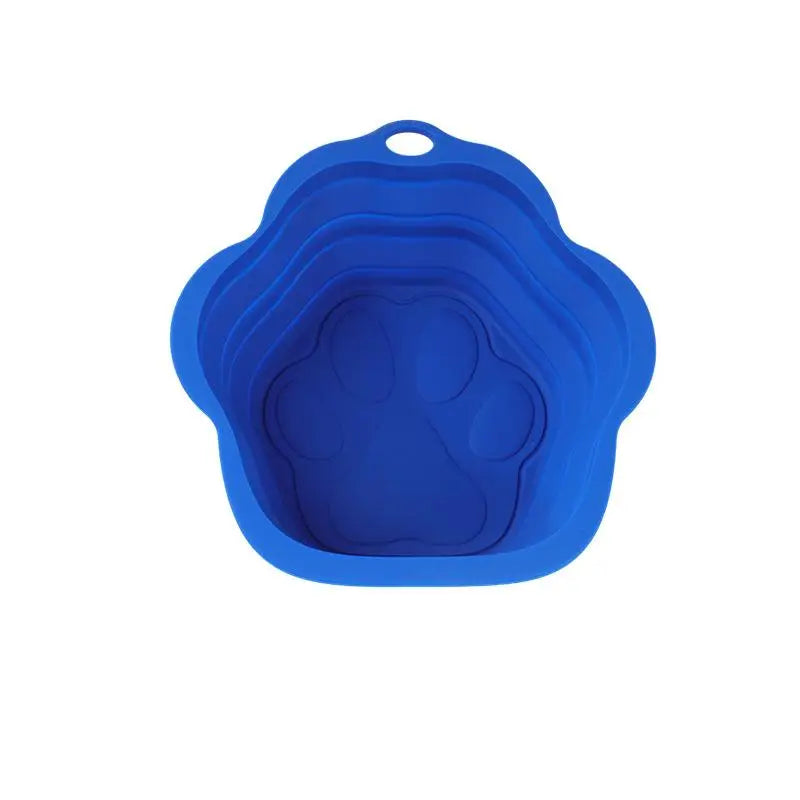 Going Out Drinking Feeding 2-in-1 Bowl Pet Supplies Dog Cat Folding Qme A4