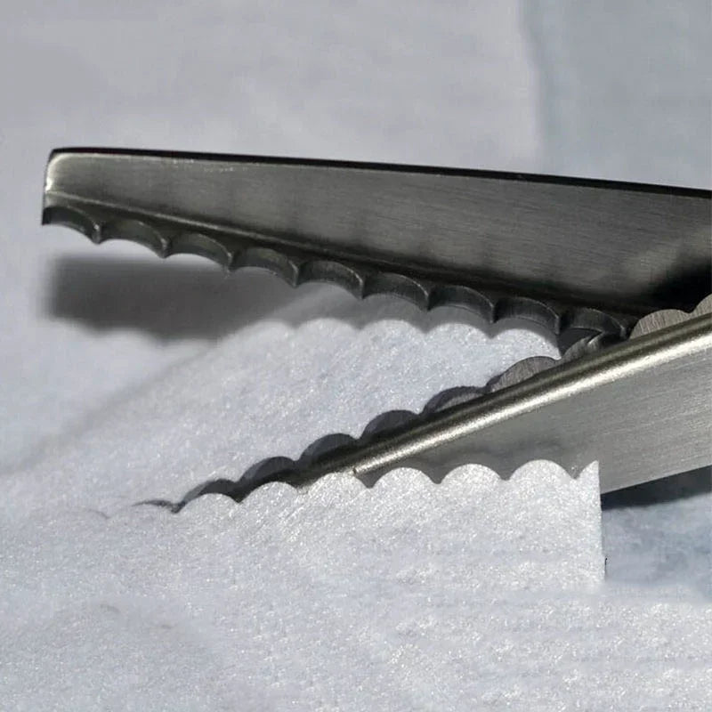 Stainless Steel Shears Lace Scissor Professional Dressmaking Zig Zag Qme