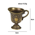 Antique Small Copperware Buddha Tea Set Mini Bucket Copper Teacup Brass Keychain Pendant Creative Home Decor Craft Gift Qme A