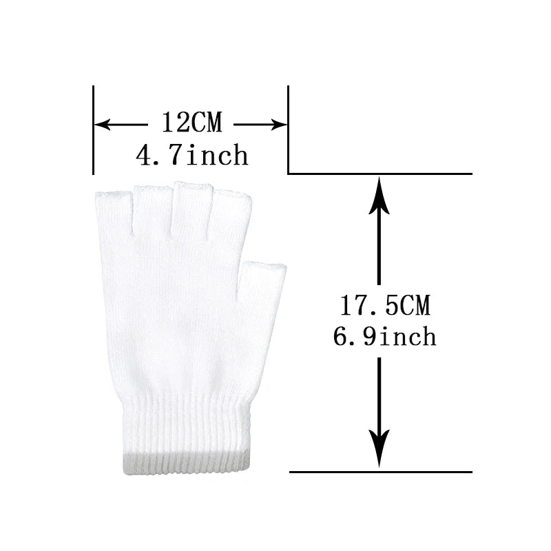 DIY Custom 3d Printed Fingerless Gloves Christmas Leisure Knitted Qme