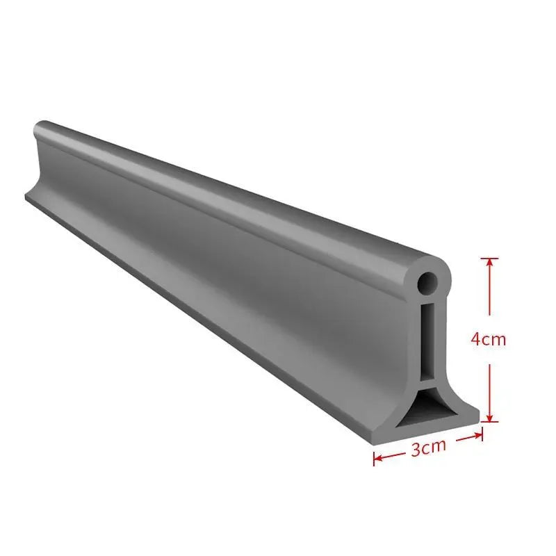 Bendable Bathroom Water Stopper Shower floor Wet Dry Separation Kitchen Sink Splashproof Blocker Water Dam Shower Accessories Qme grey 250cm