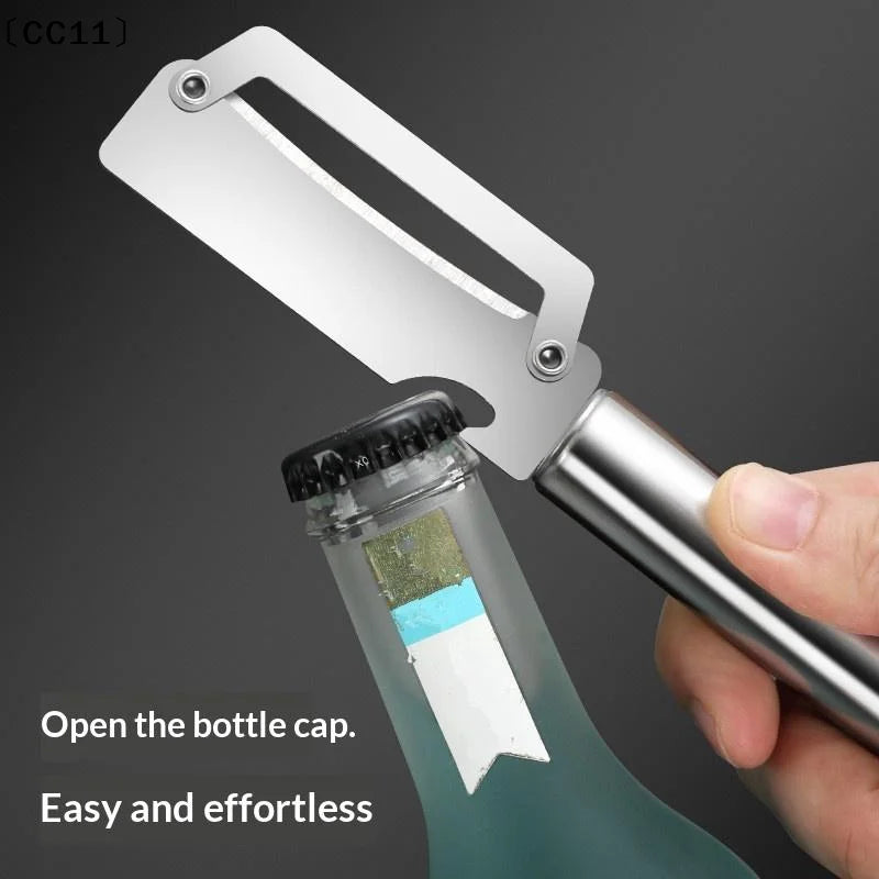 Stainless Steel Flat Edge Peeler Potato Slicer Knife Watermelon Melon Qme