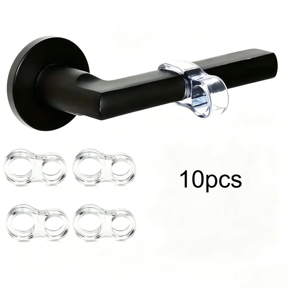 Transparent Silicone Door Knob Stopper Wall Protector Pads,Shock Absorbing Invisible Anti-Collision Door Handle Buffer Guards Qme 10pcs