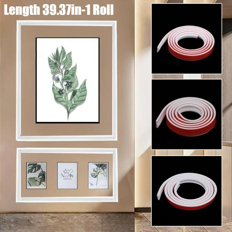 Self-Adhesive PVC Decorative Molding Trim, Flexible Peel And Stick Wall Border For Home DIY Decor Qme