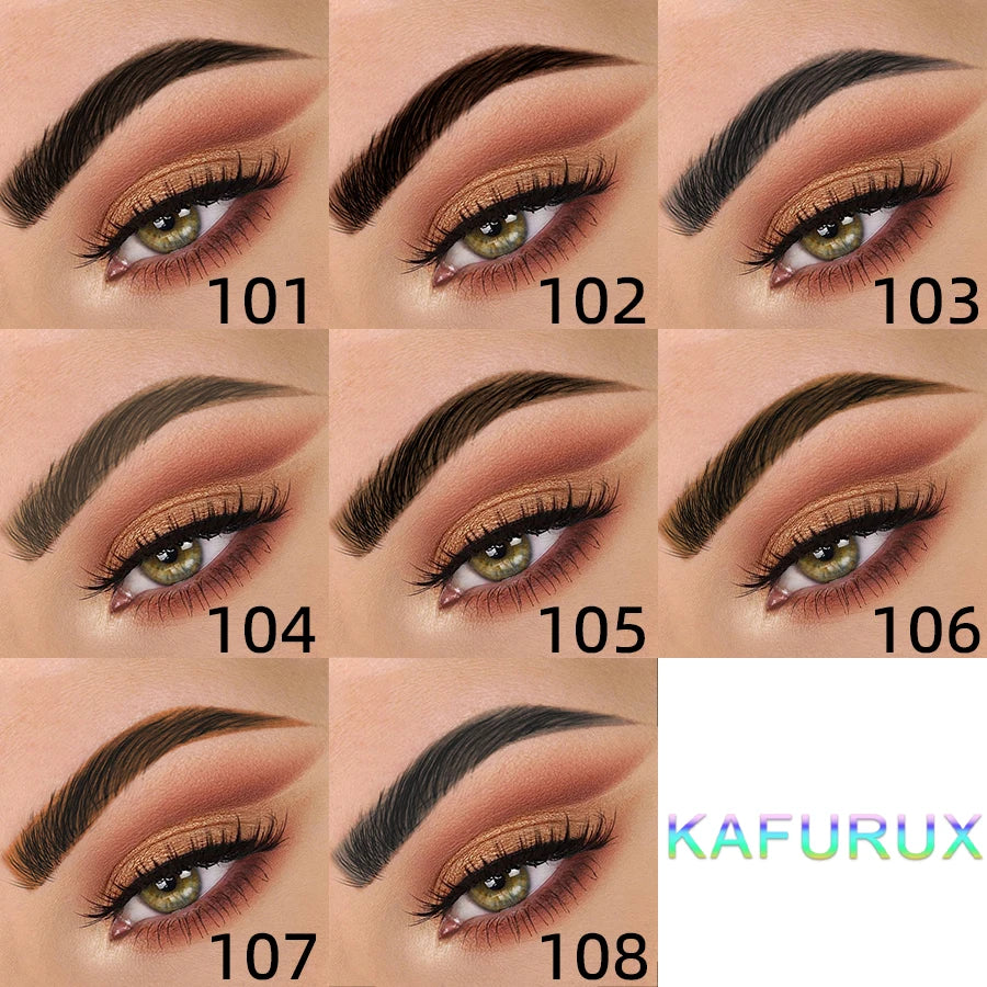 8 Colors 2 Fork Microblading Eyebrow Pen Waterproof Liquid Eye Qme