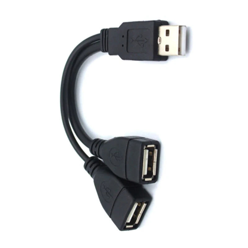 USB 2 0 Splitter Y Cable 1 Male Female Extension Cord Power Adapter Qme