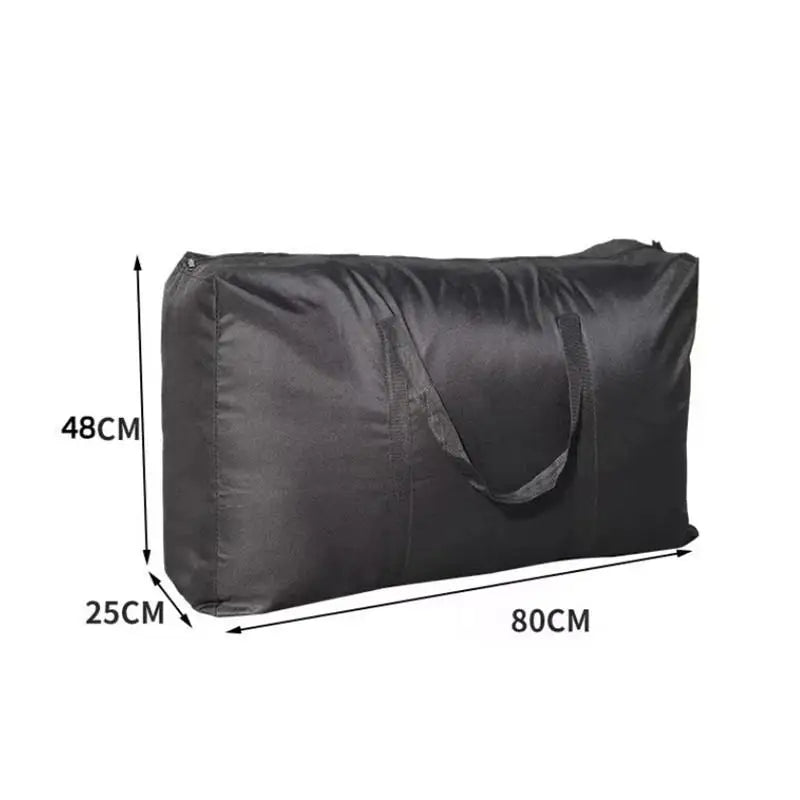 Extra Large Waterproof Moving Luggage Bags Laundry Shopping Bag Non-woven Fabric Cubes 80*48*25cm Home Storage Packing Tool Qme Black