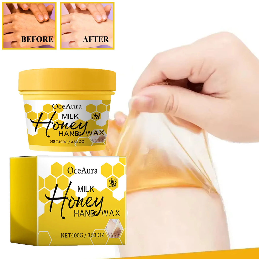 Milk Honey Hand Wax Moisturizing Nourishing Hand Mask Tender Skin Improve Drying Dull Cracked Skin Brightening Hand Care Qme