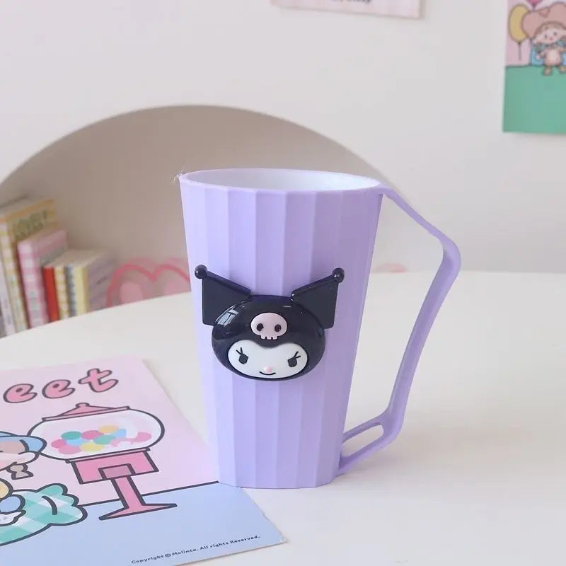 Kuroomi Mouthwash Cup Cinnamon Dog Cup Toothbrush Cup Minimalist Couple's Bathroom Cup Set Qme 2