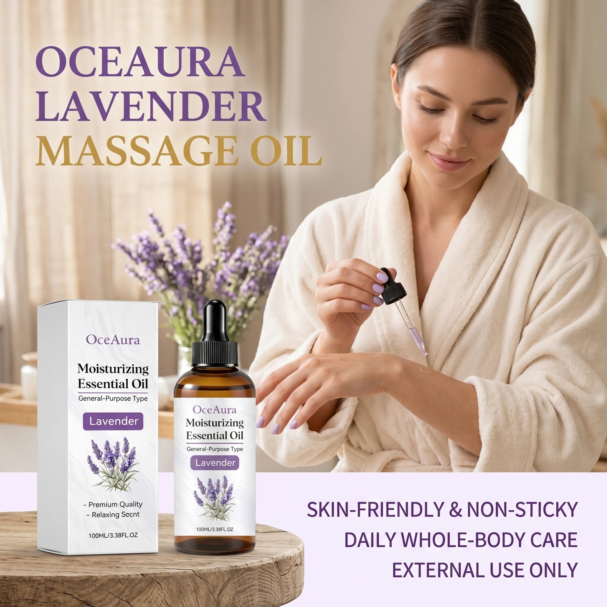 Oceaura Lavender Massage Essential Oil Improve Dry Moisturizier Anti Qme