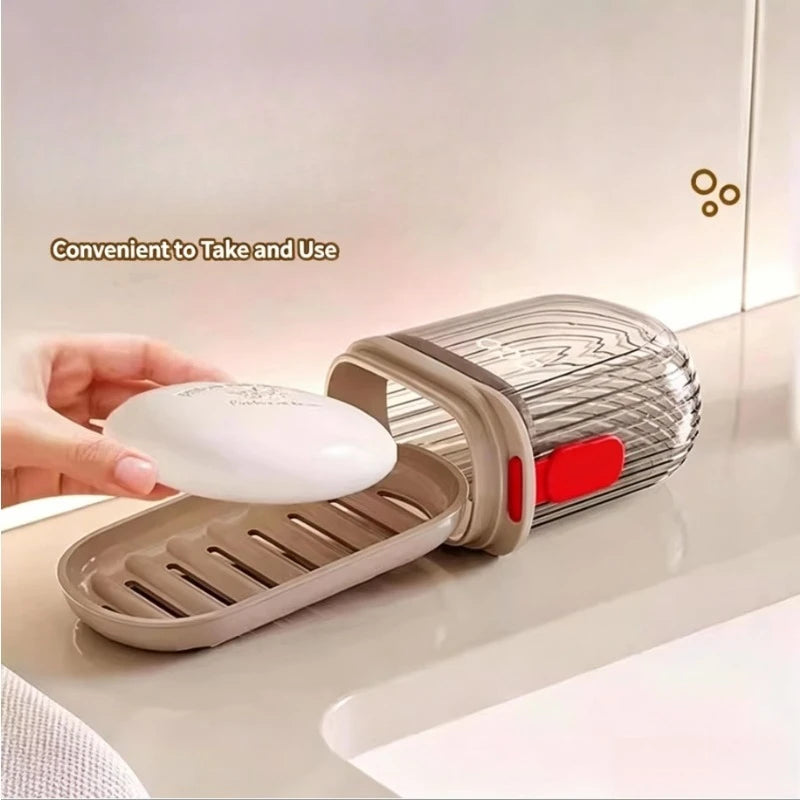 1Pc Portable Waterproof Soap Box, Travel & Bathroom Soap Container Qme