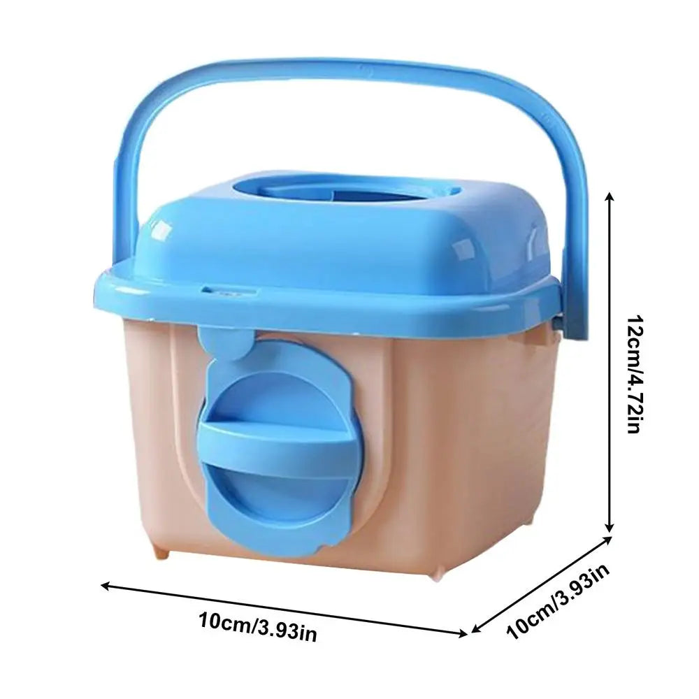 Hamster Carrier Portable Transport Crate with Handle Breathable Small Animal Cage for Hamster Gerbil Chinchilla Hedgehog Ferret Qme Blue