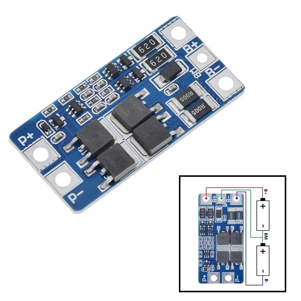 5PCS 2S 7.4V 8.4V 10A / / Charge For Protection Board Balancer Equalizer Power Tool Accessories Qme