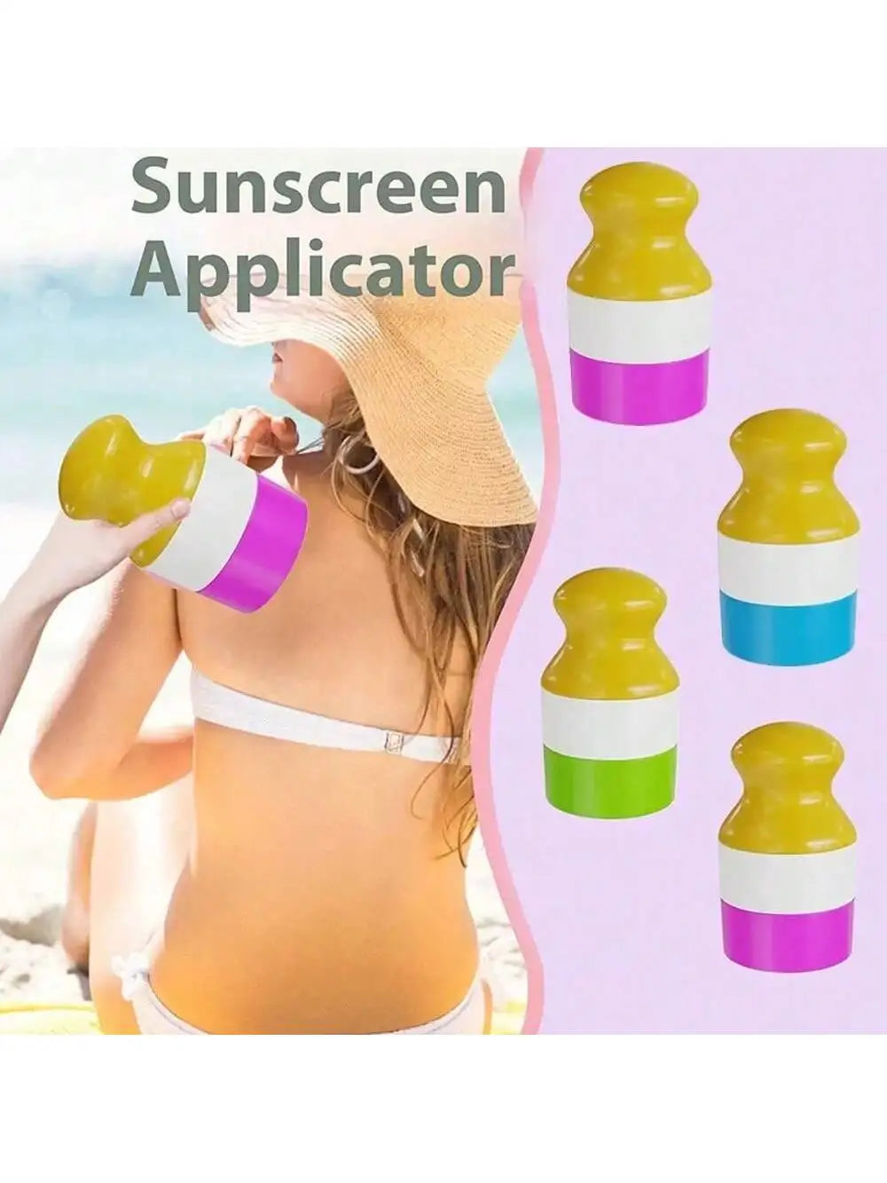 Refillable Sunscreen Roller Applicator Portable Travel Cosmetic Qme