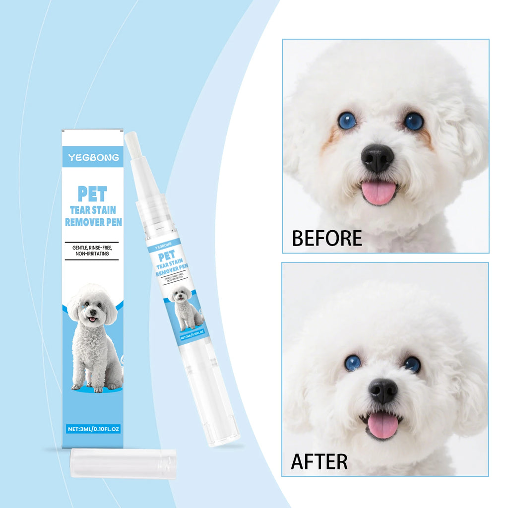 Yegbong Pet Care Tear Stain Removal Pen for Cats And Dogs Universal Eye Cleaning Solution 3ml Qme