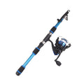 1 8M Telescopic Fishing Rod Spinning Reel Portable Seaing Pole Qme Blue
