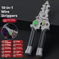 Wire Strippers Twister with Electricity Measurement Function 10 in1 Wire Stripping Pliers for Cutting and Pulling Qme black